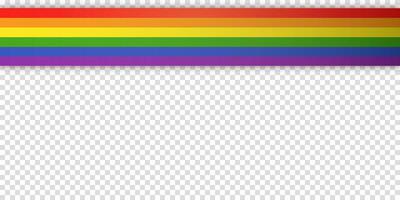 Rainbow-colored LGBTQ pride ribbon in abstract geometric style on white background. Great for Pride Month, History Month, or branding. vector