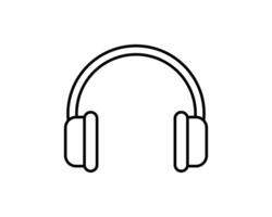 Simple yet striking line art illustration of overear headphones. Perfect for websites, apps, or any project needing a clean, modern audio icon. vector
