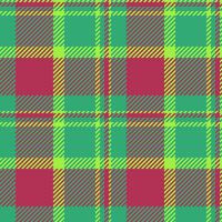 Vibrant green, red, and yellow plaid pattern. Perfect for textile design, fashion, websites, and branding. vector