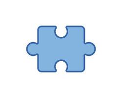 Clean, modern puzzle piece icon. Perfect for websites, apps, presentations, and infographics needing a connection, solution, or teamwork theme. Simple, flat design easily integrates into any project. vector