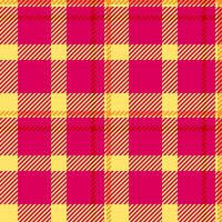 Vibrant pink and yellow plaid pattern. Perfect for textile design, fashion, website backgrounds, or scrapbooking. This bold, geometric design evokes energy and optimism. vector