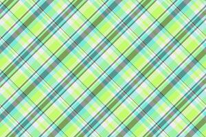Vibrant diagonal plaid pattern in refreshing pastel shades of lime green, aqua, and gray. Ideal for textile design, website backgrounds, or springsummer themed projects. vector