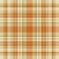 Symmetry plaid fabric seamless, tee textile texture tartan. Folk pattern check background in light and amber colors. vector