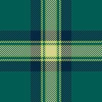Cultural textile pattern tartan, filigree plaid check texture. 2024 seamless background fabric in teal and dark colors. vector
