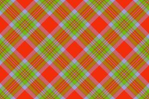 Vibrant diagonal plaid pattern in red, green, and beige. Perfect for textile design, fashion, or website backgrounds. This bold geometric texture offers a versatile, energetic aesthetic. vector