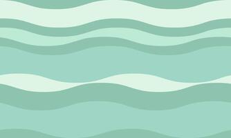 Serene mint green wave pattern. Perfect for websites, presentations, social media, and print projects needing a calming, minimalist background. vector