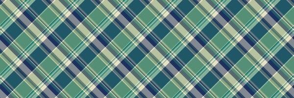 Elegant diagonal plaid pattern in calming teal, green, and cream tones. Perfect for textile design, website backgrounds, or any project needing a sophisticated, textured look. vector