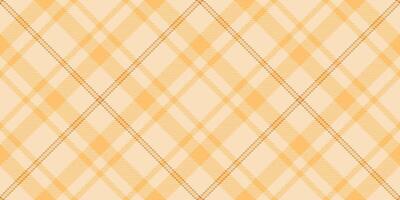 Preppy pattern textile seamless, idyllic tartan check . Border plaid fabric background texture in orange and light colors. vector