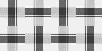 Geometric tartan pattern fabric, summer plaid textile check. Youth background seamless texture in white and grey colors. vector