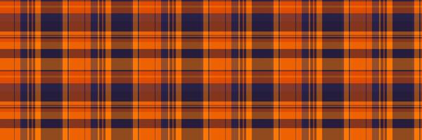 Vibrant orange and navy plaid pattern. Perfect for textile design, fallthemed projects, or adding a touch of rustic charm to your work. vector