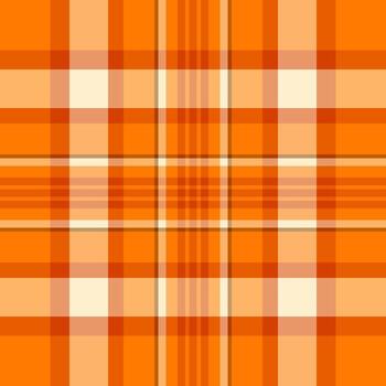 Vibrant orange and cream plaid pattern. Perfect for textile design, fallthemed projects, or adding a touch of autumnal warmth to your designs. Seamless repeat for endless possibilities. vector