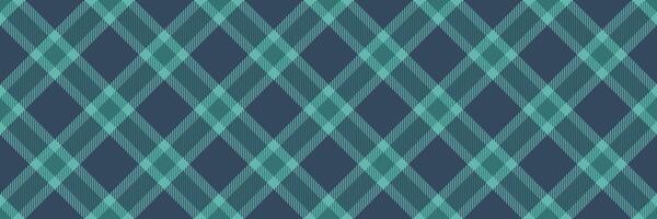 Stylish teal and navy diagonal plaid pattern. Perfect for textile design, apparel, website backgrounds, or packaging. Seamless repeat for versatile use. vector