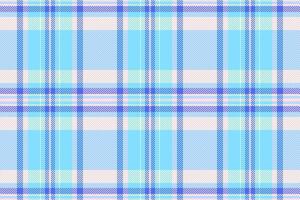 Pyjamas check tartan plaid, symmetry pattern background texture. Dreamy textile fabric seamless in cyan and light colors. vector