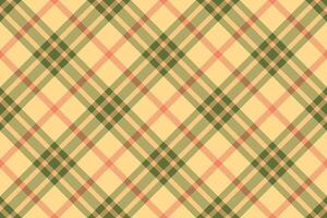 Elegant diagonal plaid pattern in muted pastel tones of beige, peach, and olive green. Perfect for textile design, wrapping paper, or website backgrounds. vector