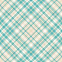 Elegant teal and beige plaid pattern. Perfect for textile design, website backgrounds, or crafting projects. This soft, subtle design evokes a feeling of calm and sophistication. vector