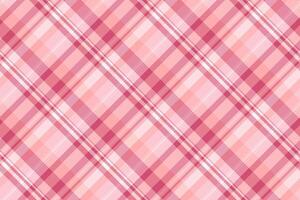 Up texture textile plaid, girl pattern check seamless. Buffalo tartan fabric background in red and light colors. vector