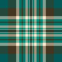 Dreamy fabric seamless background, calm plaid pattern. Rough check texture textile tartan in teal and pastel colors. vector