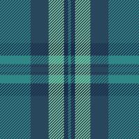 Pure check plaid background, indoor tartan pattern textile. Pixel seamless texture fabric in cyan and teal colors. vector