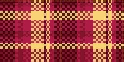 Vibrant red and gold plaid pattern. Perfect for autumnal designs, textile projects, or website backgrounds. This seamless texture offers a warm and inviting feel, symbolizing comfort and tradition. vector