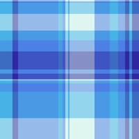 Trim seamless fabric tartan, flowing check pattern. Costume textile plaid background texture in blue and cyan colors. vector