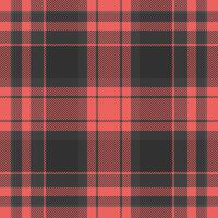 Color plaid fabric check, variation pattern tartan texture. Quality background textile seamless in grey and red colors. vector