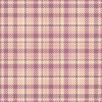 Crossed seamless background texture, softness textile fabric. Canadian pattern plaid check tartan in light and pink colors. vector