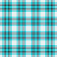 Deluxe check texture background, front fabric pattern. Grand textile plaid seamless tartan in cyan and grey colors. vector