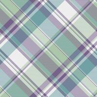 Elegant pastel plaid pattern in soft greens, purples, and blues. Perfect for textile design, wallpaper, or website backgrounds. vector