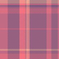 Modern fabric check, unique pattern texture textile. Rectangle seamless plaid background tartan in red and violet colors. vector