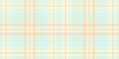 Line check textile texture, ethnic plaid tartan. Shabby pattern background seamless fabric in light and moccasin colors. vector
