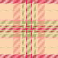 Serene background seamless, damask pattern textile fabric. Japanese plaid check texture tartan in orange and red colors. vector