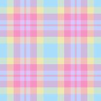 Curve textile seamless check, elementary texture pattern. Twill tartan background plaid fabric in light and cyan colors. vector