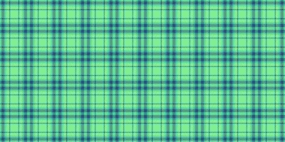 Popular check fabric pattern, window background texture tartan. Kilt seamless plaid textile in cyan and green colors. vector
