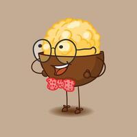hand drawn walnut mascots, perfect for both online and print projects. Ideal for menus, banners, and social media, it adds a creative and funny touch to your graphics or branding. vector