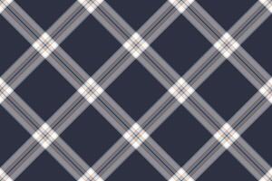 Stylish background fabric textile, colorful plaid pattern texture. Painting seamless check tartan in dark and white colors. vector