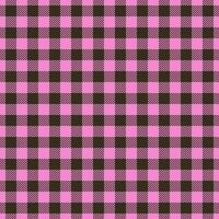 Vibrant pink and dark brown buffalo plaid pattern. Perfect for textile design, fashion, websites, or any project needing a cheerful, rustic texture. Seamless repeat for endless applications. vector