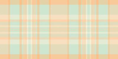 Subtle pastel plaid pattern in peach and mint green. Perfect for backgrounds, textiles, and crafting projects. vector