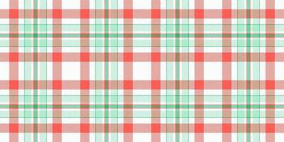 Vibrant coral and mint green plaid pattern, perfect for textile design, website backgrounds, or crafting projects. vector