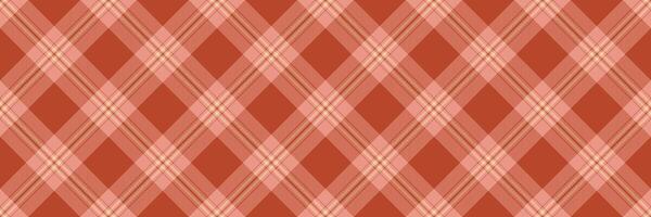 Thin fabric textile tartan, sexy pattern texture . Knot check seamless background plaid in red and orange colors. vector