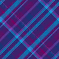 Sale textile pattern plaid, greeting seamless texture check. Repeating tartan background fabric in violet and blue colors. vector