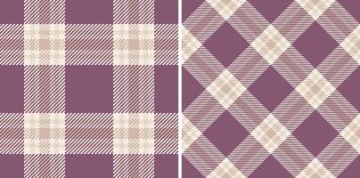 Texture plaid seamless of background check textile with a tartan pattern fabric. Set in fall colors for interior design inspiration. vector