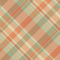 Room check tartan plaid, mix seamless texture background. Ceremony pattern fabric textile in orange and light colors. vector