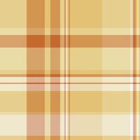 Structure seamless pattern tartan, tradition texture textile background. Cowboy fabric check plaid in orange and light colors. vector