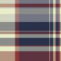 Elegant plaid pattern in muted tones of cream, navy, and burgundy. Perfect for textile designs, apparel, or website backgrounds. Evokes feelings of warmth and sophistication. vector