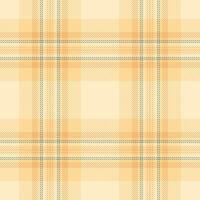 Swatch background fabric texture, elegance check textile. Thin tartan seamless pattern plaid in amber and light colors. vector