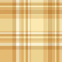 Scratch tartan plaid fabric, irish check textile seamless. Fall background texture pattern in amber and light colors. vector