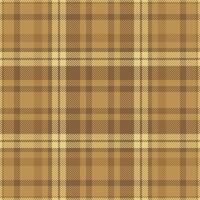 Elegant brown and beige plaid pattern. Perfect for fall or autumn designs, apparel, home decor, or website backgrounds. Seamless repeat texture in a classic style. vector