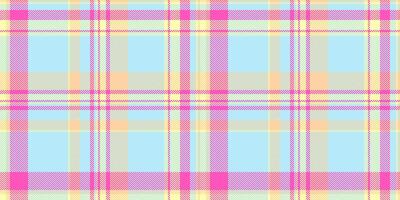 Messy pattern background plaid, 50s tartan seamless textile. Cowboy check texture fabric in light and pink colors. vector