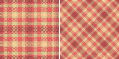 Background textile seamless of pattern texture with a fabric check plaid tartan. Set in christmas colors. Wide grid patterns in modern fashion. vector