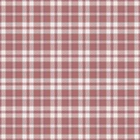 Curved seamless background tartan, daisy fabric check . Fashioned texture plaid textile pattern in red and white colors. vector